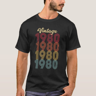 ヴィンテージ1980 1980 42番目の誕生日ギフト Tシャツ