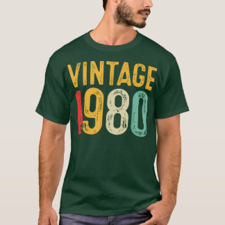 ヴィンテージ1980 42番目の誕生日装飾男性42 Tシャツ