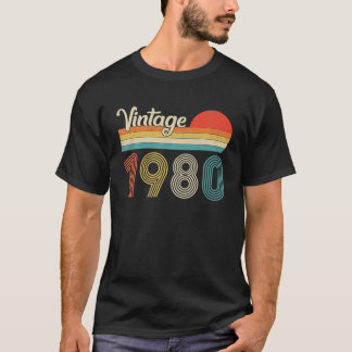 ヴィンテージ1980 42誕生日女男性へ性42年 Tシャツ