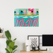 ヴィンテージ1980sマイアミポスター ポスター (ホームオフィス)