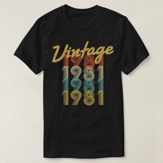 ヴィンテージ1981ポップ・アートの生まれ1981年41歳41歳 Tシャツ (デザイン正面)