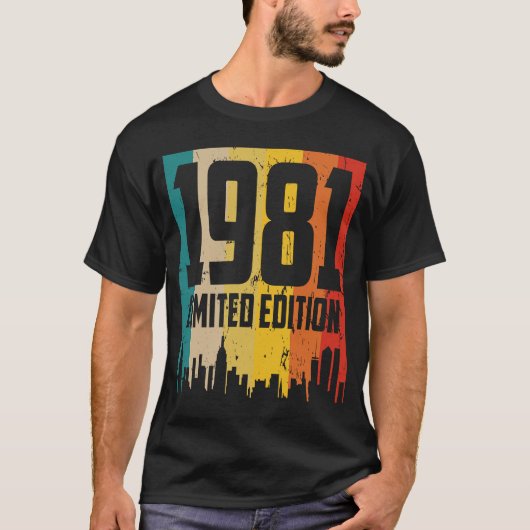 ヴィンテージ1981年限定版40歳素晴らし誕生日 Tシャツ (正面)