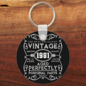 ヴィンテージ1981男の神話の伝説40歳の誕生日 キーホルダー (正面)