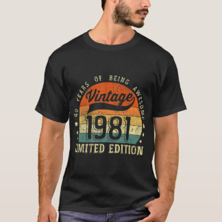 ヴィンテージ1981限定版40th誕生日ギフト tシャツ