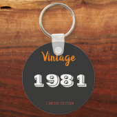 ヴィンテージ1981限定版40th誕生日プレゼント キーホルダー (正面)