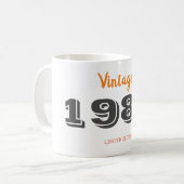 ヴィンテージ1981限定版40th誕生日プレゼント コーヒーマグカップ (正面左)