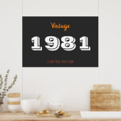 ヴィンテージ1981限定版45th誕生日ギフト ポスター (キッチン)