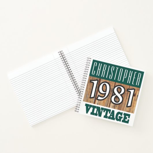 ヴィンテージ1981 名入れ ノートブック (内部)