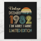 ヴィンテージ1982年12月限定版 ワインラベル (シングルラベル)