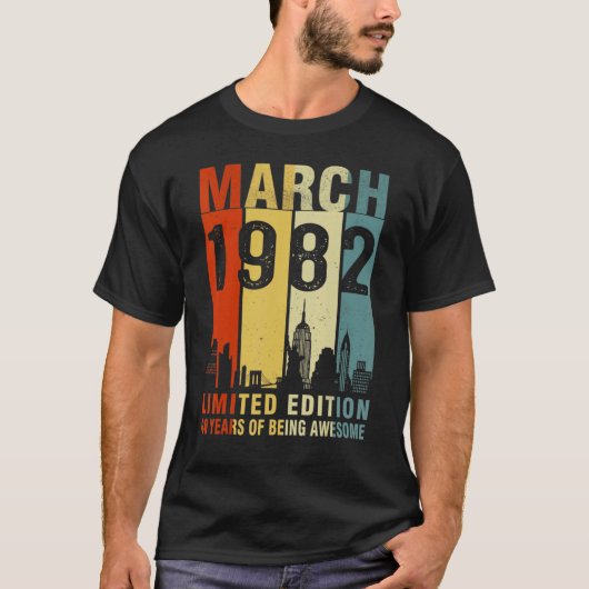 ヴィンテージ1982年3月40日 Tシャツ (正面)