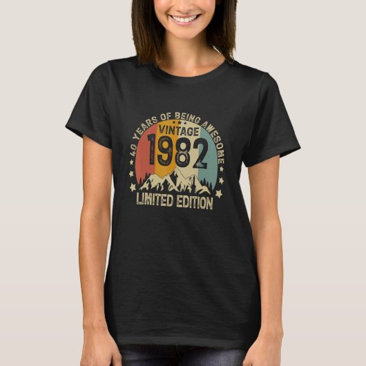ヴィンテージ1982年40年素晴らし間 Tシャツ (正面)