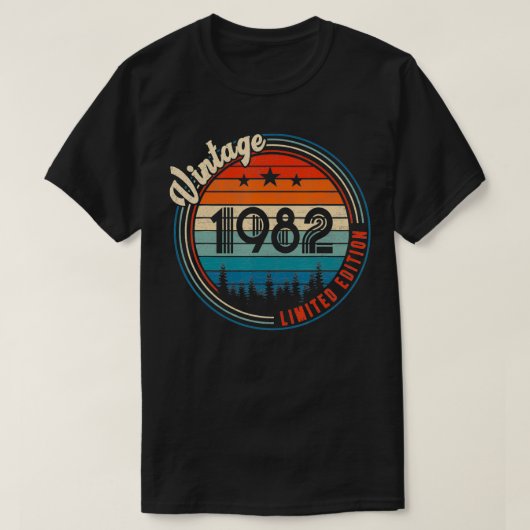 ヴィンテージ1982年40歳誕生日ギフト限定 Tシャツ (デザイン正面)