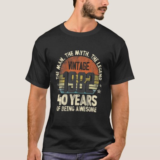 ヴィンテージ1982年40歳 Tシャツ (正面)