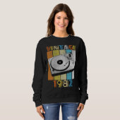 ヴィンテージ1982 40th誕生日レコード スウェットシャツ (正面フル)