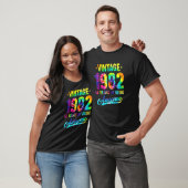 ヴィンテージ1982 40th誕生日絞り染め40歳Bei Tシャツ (ユニセックス)