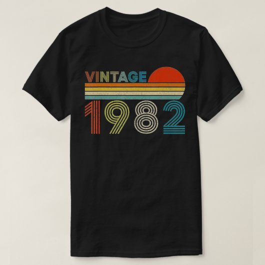 ヴィンテージ1982 40th Bdayギフト40歳レトロバット Tシャツ (デザイン正面)
