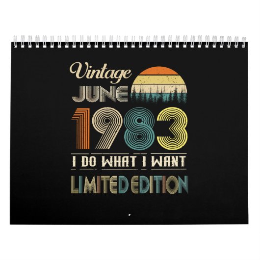 ヴィンテージ1983年6月私が欲しい限定版 カレンダー (カバー)