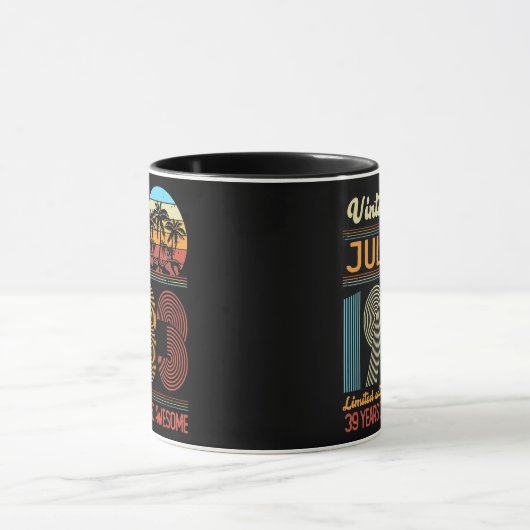 ヴィンテージ1983年7月限定版誕生日 マグカップ (中央)