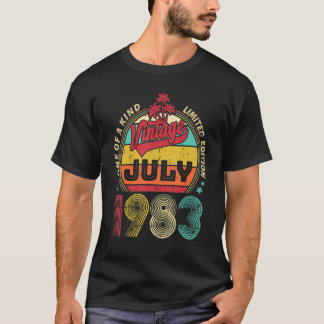 ヴィンテージ1983年7素晴らし月以来39誕生日1 Tシャツ