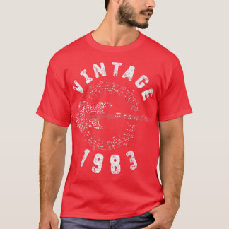 ヴィンテージ1983誕生日限定版ギター音楽 Tシャツ
