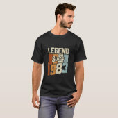 ヴィンテージ1983 40誕生日装飾男性女性40t tシャツ (正面フル)