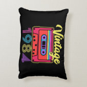 ヴィンテージ1984カラフルカセットテープ アクセントクッション (裏面(縦))
