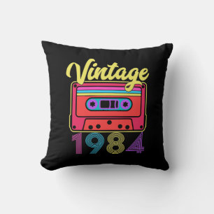 ヴィンテージ1984カラフルカセットテープ クッション