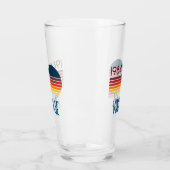 ヴィンテージ1984レトロストライプサン タンブラーグラス (左)