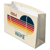 ヴィンテージ1984レトロストライプサン ラージペーパーバッグ (裏面アングル)