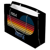 ヴィンテージ1984レトロストライプサン ラージペーパーバッグ (裏面アングル)