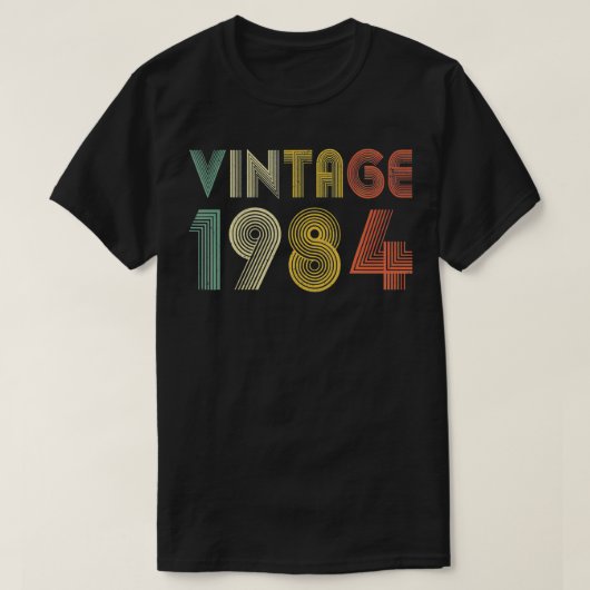 ヴィンテージ1984レトロ38誕生日男性38年 Tシャツ (デザイン正面)
