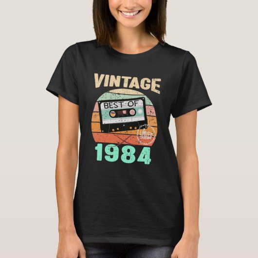 ヴィンテージ1984ヴィンテージカセットテー最高のプ/ Tシャツ (正面)