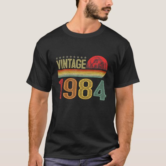 ヴィンテージ1984年第38おもしろい年第38誕生日 Tシャツ (正面)