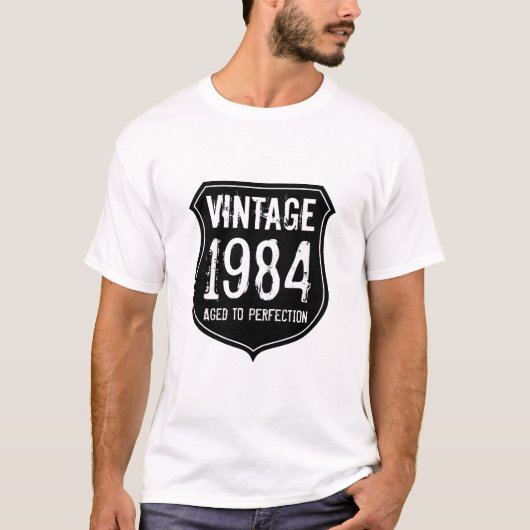 ヴィンテージ1984年Tシャツ完全版男性へ Tシャツ (正面)