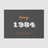 ヴィンテージ1984限定版40th誕生日プレゼント 薄葉紙 (正面)