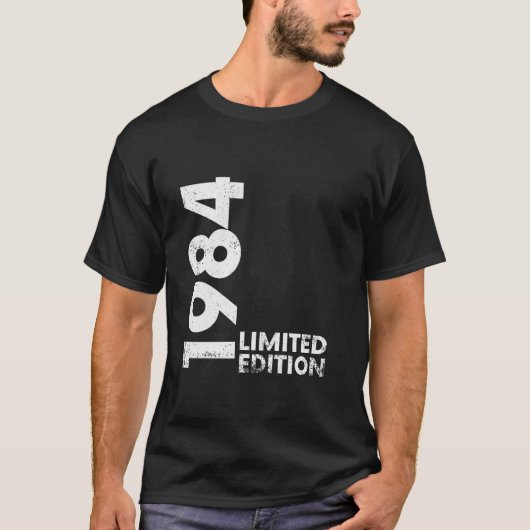 ヴィンテージ1984 おもしろい 40歳の男性の女性40th Bir Tシャツ (正面)