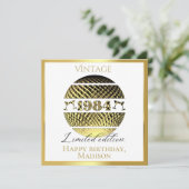 ヴィンテージ1984 40歳の誕生日金ゴールド カード (スタンド正面)