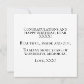 ヴィンテージ1984 40歳の誕生日金ゴールド カード (裏面)