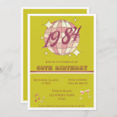 ヴィンテージ1984 40th誕生日レトロパーティの招待状 招待状 (正面/裏面)