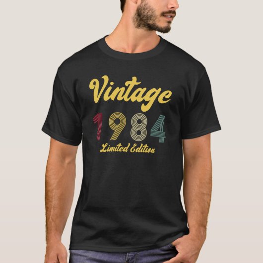 ヴィンテージ1984 40th Birthday Gift Men Tシャツ (正面)