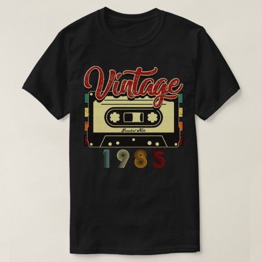 ヴィンテージ1985が素晴らしカセットテープにヒット Tシャツ (デザイン正面)