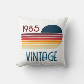 ヴィンテージ1985レトロストライプサン クッション (正面)