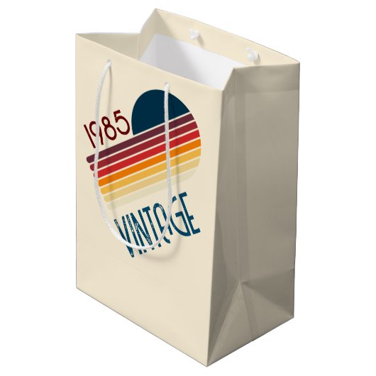ヴィンテージ1985レトロストライプサン ミディアムペーパーバッグ (裏面アングル)