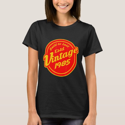 ヴィンテージ1985レトロ37歳の誕生日 Tシャツ (正面)