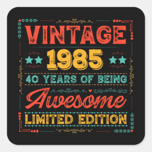 ヴィンテージ1985年1985年40歳の誕生日40年 スクエアシール