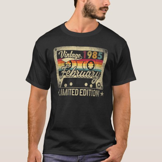 ヴィンテージ1985年2月38誕生日 Tシャツ (正面)