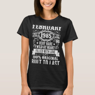ヴィンテージ1985年38歳2月38誕生日 Tシャツ