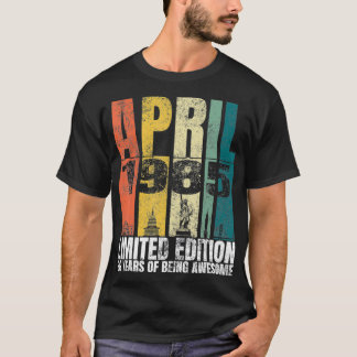 ヴィンテージ1985年4月Bdayギフト36歳36日 Tシャツ