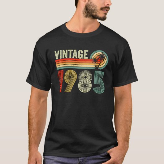 ヴィンテージ1985男性40歳の誕生日パーティおもしろいー Tシャツ (正面)