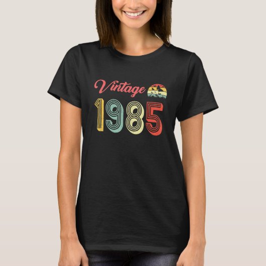ヴィンテージ1985誕生日- 36歳の女性 Tシャツ (正面)